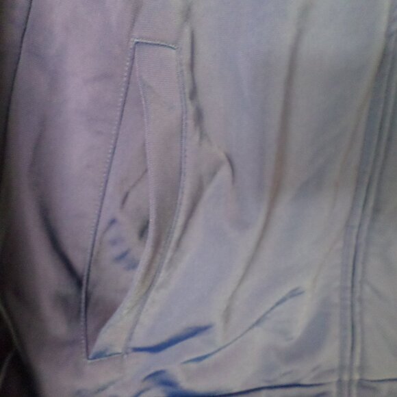 Adidas Royal Blue White Black Stripe Zip Front Tricot Boys Active Warm Up Med - Picture 4 of 13